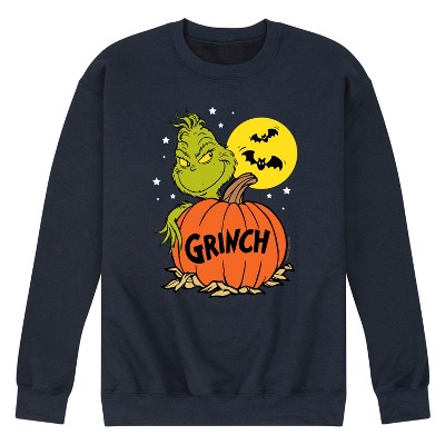 Men's - The Grinch - The Grinch Halloween Pumpkin Graphic Fleece Sweatshirt