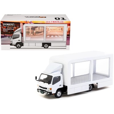Mitsubishi Fuso Canter Mobile Display Truck RHD (Right Hand Drive) White "Truck64" Series 1/64 Diecast Model Car by Tarmac Works