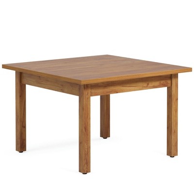 Resenkos Solid Wood Square Table, 4-Person Kitchen Dining, Sturdy Legs, Modern Home Decor, Black