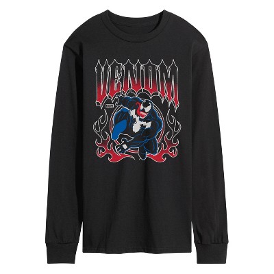 Men's - Marvel - Venom Metal Style Long Sleeve Graphic T-Shirt