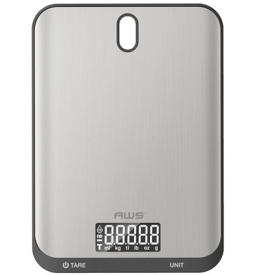 American Weigh Scales Culinarian Series High Precision Stainless Steel Digital Back-lit LCD Display Kitchen Scale 22LB Capacity