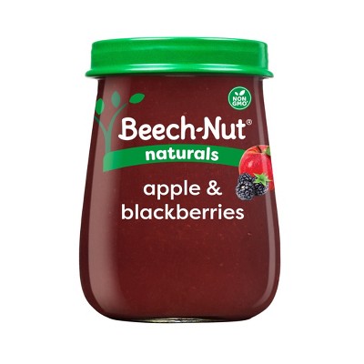 Beech-Nut Non-GMO Naturals Apple & Blackberry Baby Food Jar - 4oz