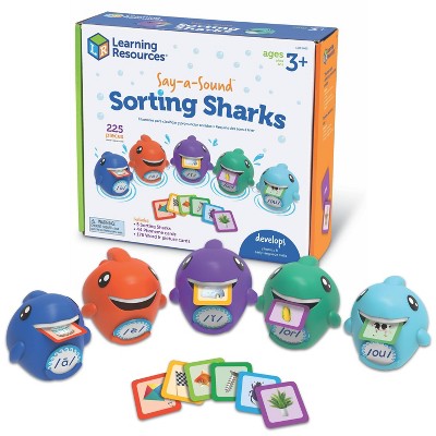 Learning Resources Say-a-Sound Sorting Sharks: Phonics & Reading Kit for Preschool to 8th Grade