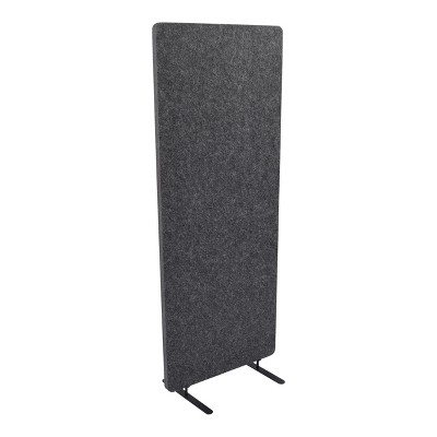 Stand Up Desk Store ReFocus Raw Freestanding Acoustic Desk Divider Privacy Panel to Reduce Noise and Visual Distractions (Castle Gray, 23.6" x 62" )