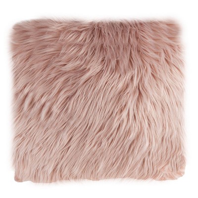 22"x22" Oversize Faux Fur Square Throw Pillow - Hastings Home