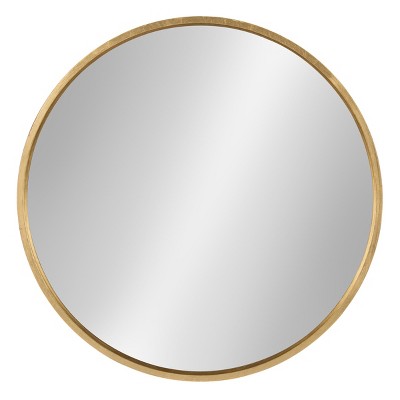 Travis Round Wood Accent Wall Mirror - Kate and Laurel All Things Decor