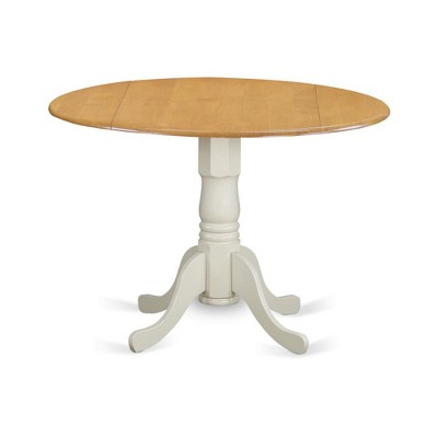 East West Furniture,Dining Table Oak & Linen White