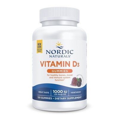 Nordic Naturals Vitamin D3 Gummies - Natural Cholecalciferol Vitamin D, Berry