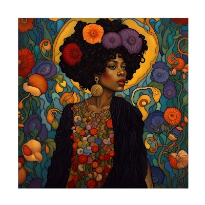 Canvas Wall Art - Tina Lavoie 'Art Nouveau Beauty VIII' Wall Art for Living Room, Bedroom, or Office Décor by Trademark Fine Art - 24 x 24 Inches