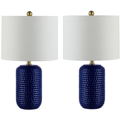 Jace Table Lamp (Set of 2) - 22 Inch Height - TBL4342 - Navy Blue - Safavieh