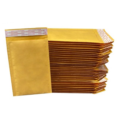 UOFFICE 25 Kraft Bubble Mailers 4x8" - #000 Self-Sealing Padded Envelopes Bags