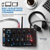 Pyle Bluetooth 3-Channel DJ Mixer - Compact Audio Mixer with Mic-Talkover, USB Flash Reader, RCA & Microphone Inputs (PMX7BU) - 4 of 4