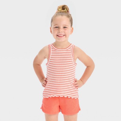 Toddler Girls' Striped Ribbed T-Shirt - Cat & Jack™