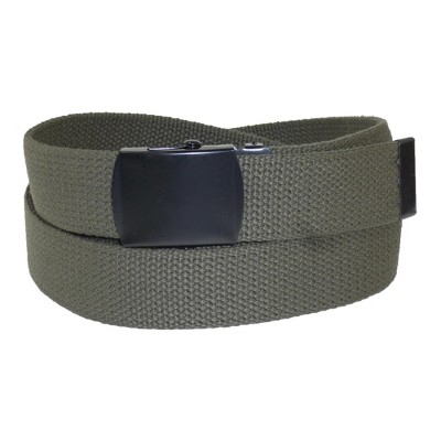 CTM Fabric Big & Tall Adjustable Belt with Black Buckle
