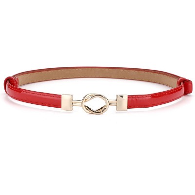 Unique Bargains Women's Metal Buckle Adjustable Thin High Waist Belt