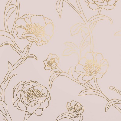Tempaper Peonies Peel and Stick Wallpaper