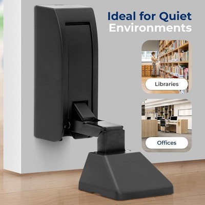 SereneLife Hydraulic Door Stopper, Carbon Steel & ABS, - Black