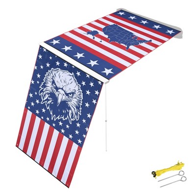 Yescom 4.5x6 Ft Carside Awning Replacement Fabric with Side Wall Roof Rack Overlanding Multicolor