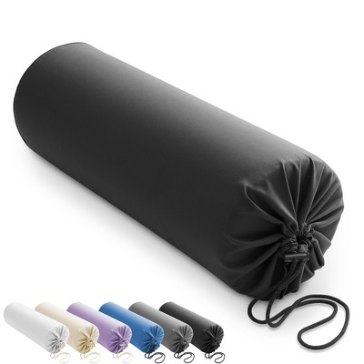 Saloniture 30" x 9" Microfiber Pillow Case Cover for Massage Table Bolsters with Drawstring Closure