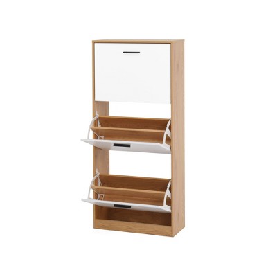 VANIRROR Shoe Cabinet, Entrance Shoe Storage Cabinet Organizer Holder For Bedrooms, Entryways
