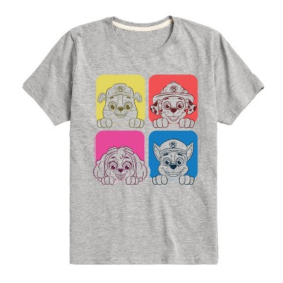 Boys' - Paw Patrol - Sketch Grid Short Sleeve Graphic T-Shirt