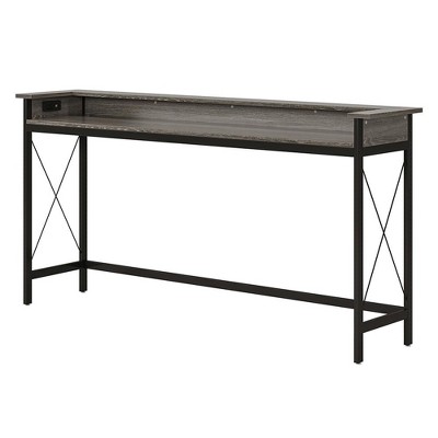 Resenkos Entryway Table, Console Sofa Table,Industrial Console Table, 70.9" Sofa Table with Outlets and USB Ports,Rustic