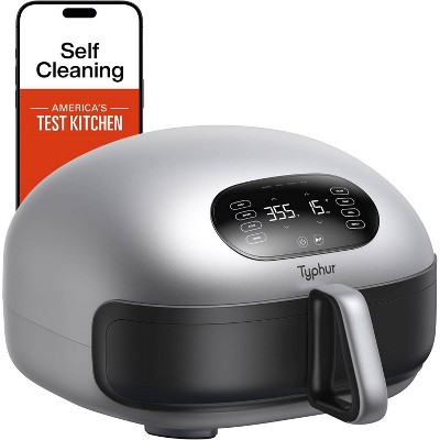 Typhur Dome 2 Smart Air Fryer Extra Large with Dual Heating, Fits 12" Pizza, 15 Functions, Self-Cleaning, Whisper-Quiet, PFAS-Free Ceramic Basket