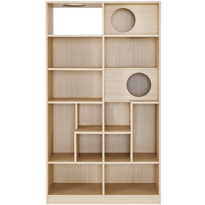 Gulches Pet Houses - Furniture Style Cat Bookcase with Shelves for Stylish Living