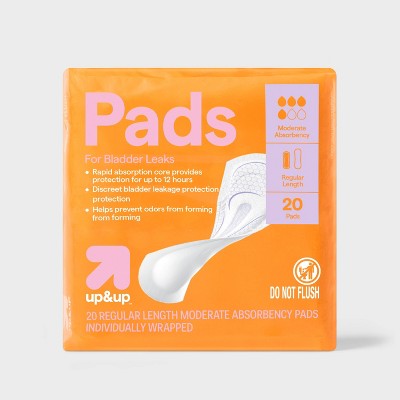Incontinence Pads for Women - Moderate Absorbency - Regular - up&up™