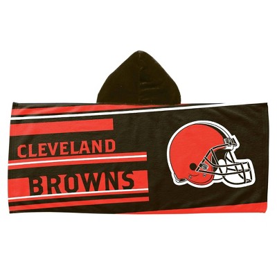 22"x51" NFL Cleveland Browns Liner Youth Hooded Towel