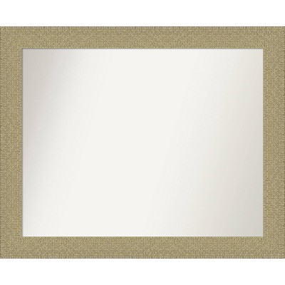 32" x 26" Non-Beveled Mosaic Gold Wall Mirror - Amanti Art: Modern Rectangle, Polystyrene Frame