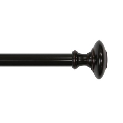 Lumi Home Furnishings 72"x144" Decorative Drapery Single Rod Set with Knob finials Oil Rubbed Bronze