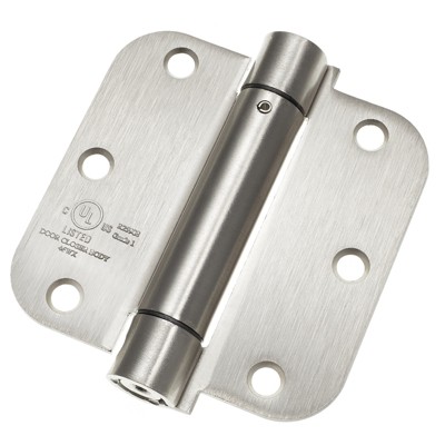 Cauldham Heavy-Duty 3-1/2" Self-closing Spring Door Hinge with 5/8" Radius Corners, UL Listed - 2 Pack