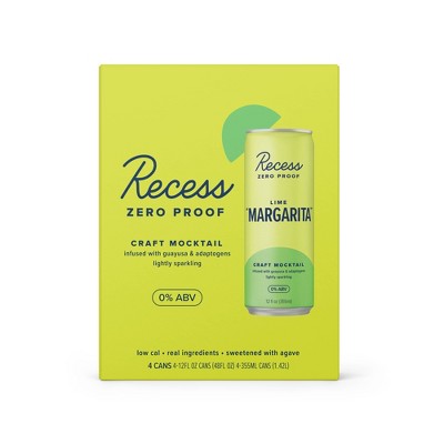 Recess Zero Proof Lime Margarita - 4pk/12 fl oz Cans