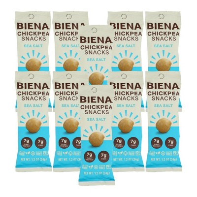 Biena Sea Salt Chickpea Snacks - Case of 10/1.2 oz