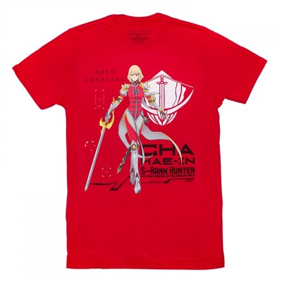 Adult Solo Leveling Cha Hae-In Red T-Shirt