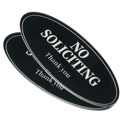 Unique Bargains Waterproof Self-Adhesive Decor Home Business No Soliciting Sign
