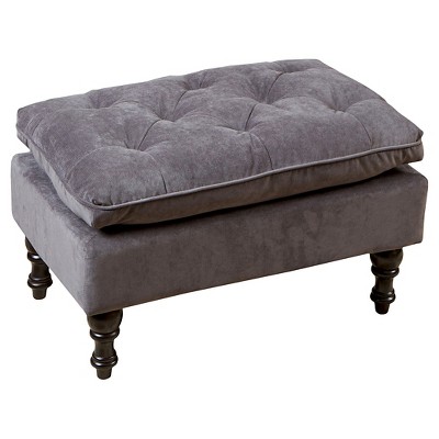 Jeremy Tufted Ottoman Gray - Christopher Knight Home