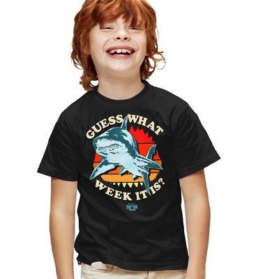 Boys' Short Sleeve Shark Week Officially Licensed Guess the Week T-Shirt