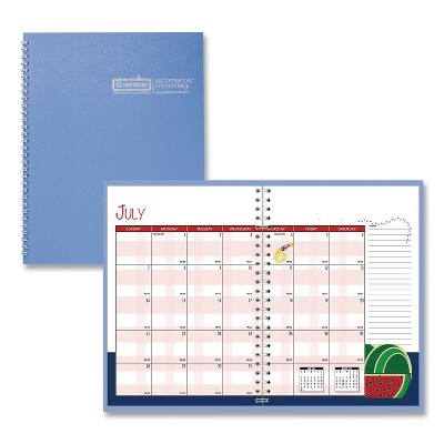 House of Doolittle Recycled Academic Year Illustrated Monthly Planner 12-Month July 2025 to June 2026 Light Blue Cover 10 x 7
