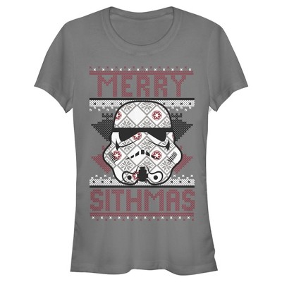 Juniors Womens Star Wars Christmas Merry Sithmas T-Shirt