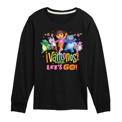 Boys' - Dora the Explorer - Vamonos Lets Go Long Sleeve Graphic T-Shirt