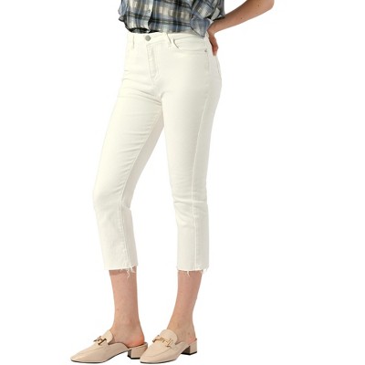 Allegra K Women's Skinny Ankle Jegging High Rise Casual Work Denim Pants
