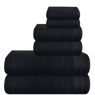BAGOKIE 6 Packs Cotton Bath Towel Set