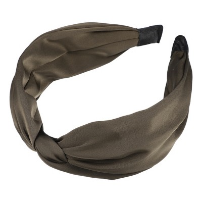 Unique Bargains Women's Satin Twist Headband Hairband 1.2" Wide