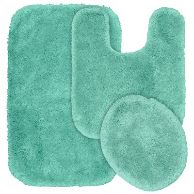 3pc Finest Luxury Ultra Plush Washable Nylon Bath Rug Set - Garland