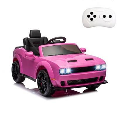 Jojoka Licensed Dodge Ride-On Car, 12V Electric Vehicle with Remote Control, Ride On Toys with LED Lights, Music ,Boys & Girls Gifts