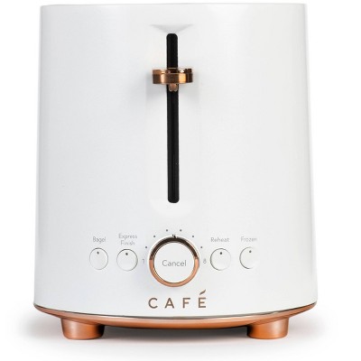Café Express Finish 2 Slice Metal Toaster White