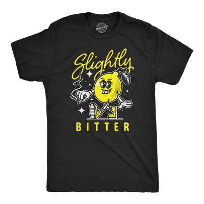 Mens Slightly Bitter T Shirt Funny Bad Lemon Naughty Fruit Joke Tee for Guys - Crazy Dog Men's T Shirt With Sarcastic Sayings