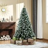 HOMCOM 6' Unlit Snow-Dusted Full Fir Artificial Christmas Tree with Realistic Branches, 61 Pine Cones and 800 Tips - 3 of 4
